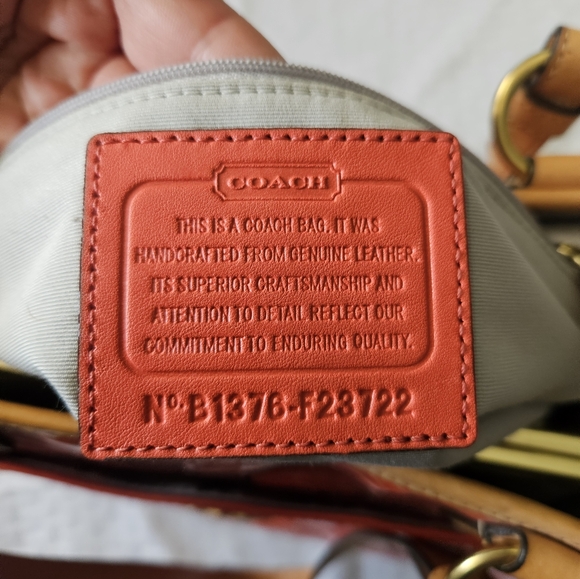 Coach Papaya Orange Peyton Kisslock Hand Bag - Picture 5 of 17